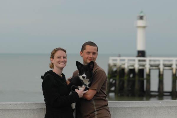 Une petite photo de famille, ici notre border collie avait 6 mois.